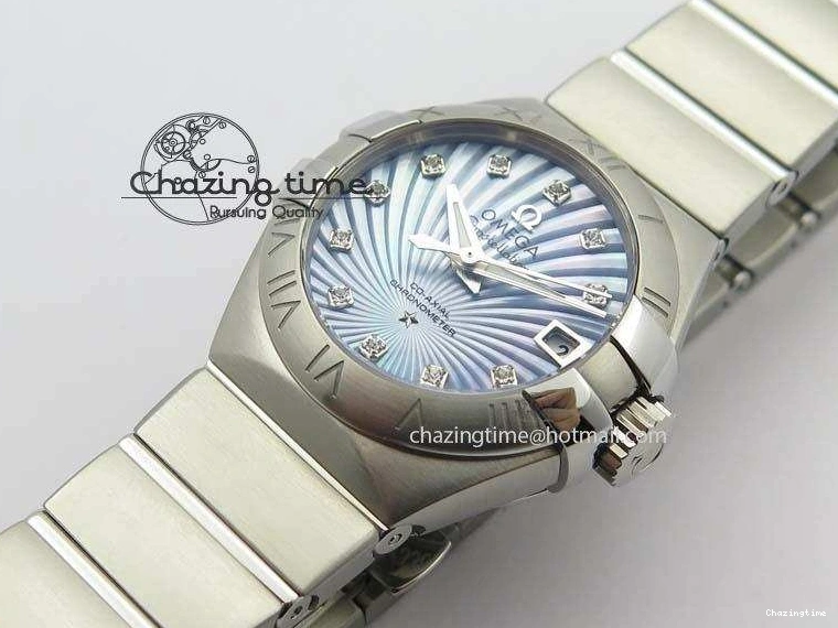 0515 Constellation 28mm V6F Best Edition SS Blue Dial On SS Bracelet A MultiPurpose 8201